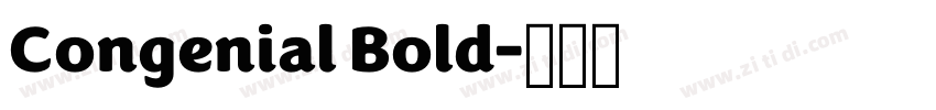 Congenial Bold字体转换